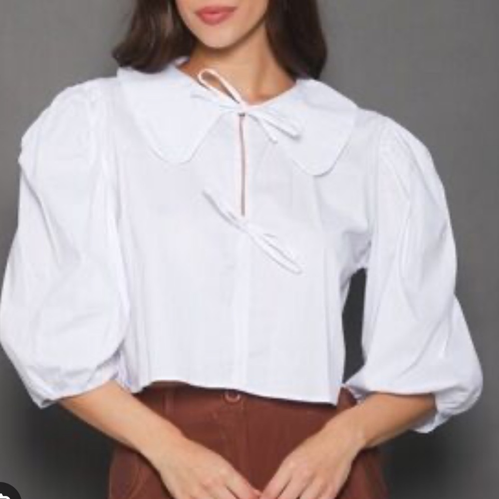 ZARA White Puff Sleeve Blouse